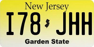NJ license plate I78JHH