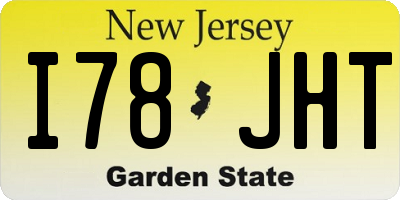 NJ license plate I78JHT