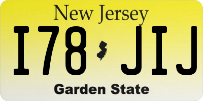 NJ license plate I78JIJ