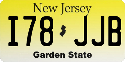 NJ license plate I78JJB
