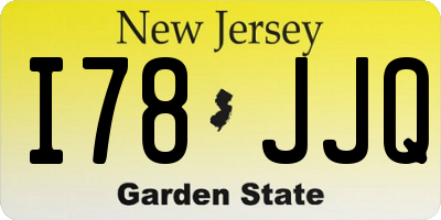 NJ license plate I78JJQ