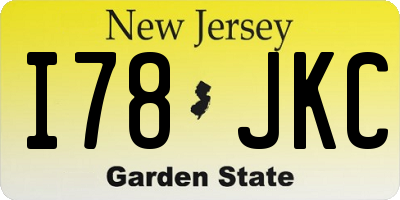 NJ license plate I78JKC