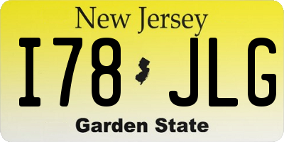 NJ license plate I78JLG