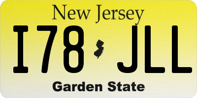 NJ license plate I78JLL