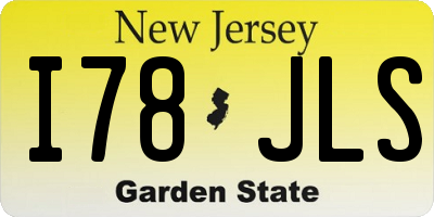 NJ license plate I78JLS