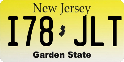 NJ license plate I78JLT