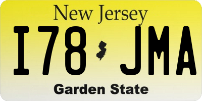 NJ license plate I78JMA