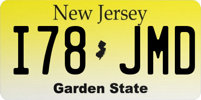NJ license plate I78JMD