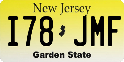 NJ license plate I78JMF