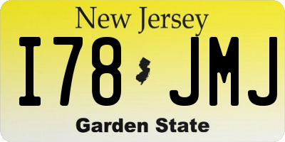 NJ license plate I78JMJ