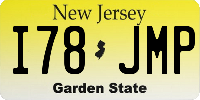 NJ license plate I78JMP