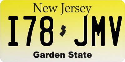 NJ license plate I78JMV