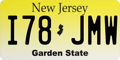 NJ license plate I78JMW