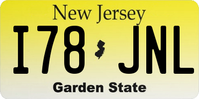 NJ license plate I78JNL