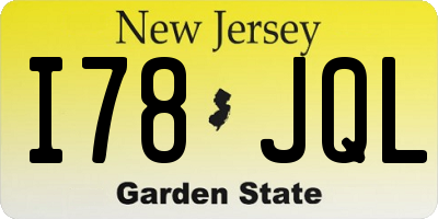 NJ license plate I78JQL