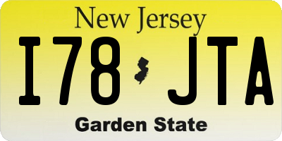 NJ license plate I78JTA