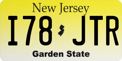 NJ license plate I78JTR