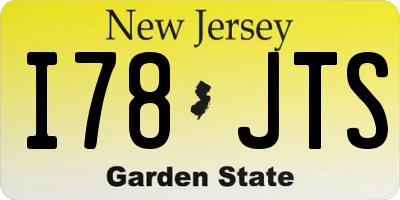 NJ license plate I78JTS