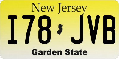NJ license plate I78JVB