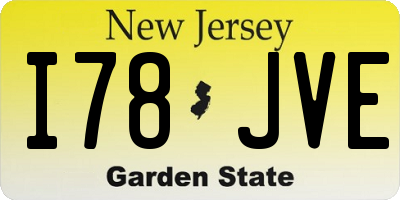 NJ license plate I78JVE
