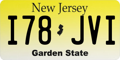 NJ license plate I78JVI