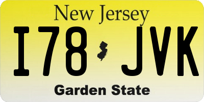 NJ license plate I78JVK