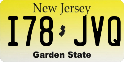 NJ license plate I78JVQ