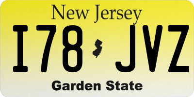 NJ license plate I78JVZ
