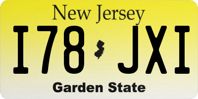 NJ license plate I78JXI