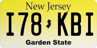NJ license plate I78KBI
