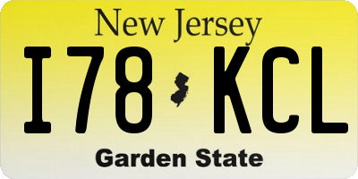 NJ license plate I78KCL