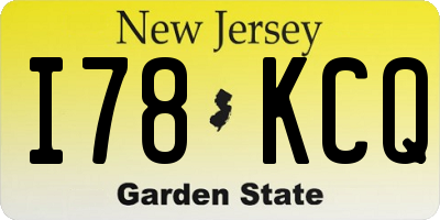 NJ license plate I78KCQ