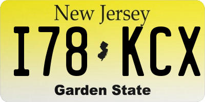 NJ license plate I78KCX