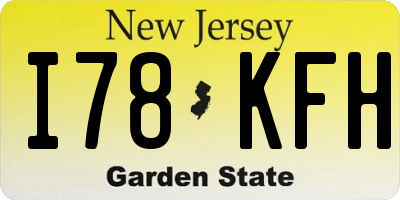 NJ license plate I78KFH