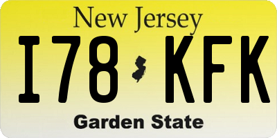 NJ license plate I78KFK