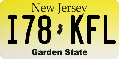 NJ license plate I78KFL