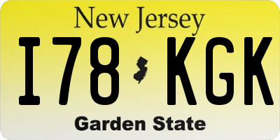 NJ license plate I78KGK