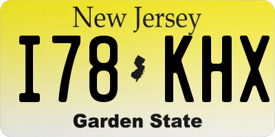 NJ license plate I78KHX