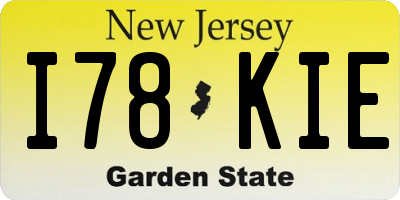 NJ license plate I78KIE