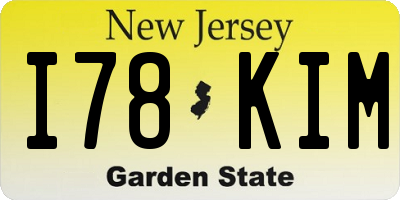 NJ license plate I78KIM