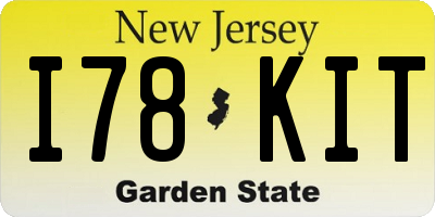 NJ license plate I78KIT