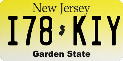 NJ license plate I78KIY