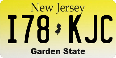 NJ license plate I78KJC