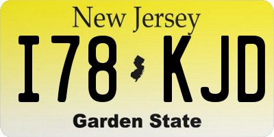 NJ license plate I78KJD
