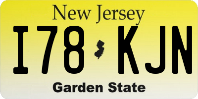 NJ license plate I78KJN