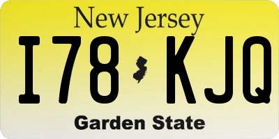 NJ license plate I78KJQ