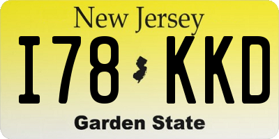 NJ license plate I78KKD