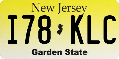 NJ license plate I78KLC
