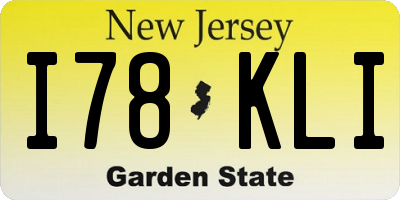 NJ license plate I78KLI
