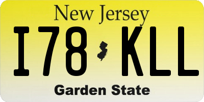 NJ license plate I78KLL